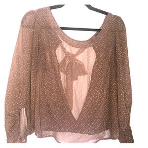 Brown Polka Dot Blouse